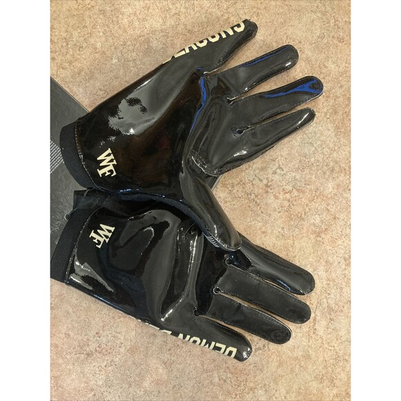 Nike Vapor Knit Wake Forest Demon Deacons Football Gloves Black Size 2XL New - Picture 3 of 6